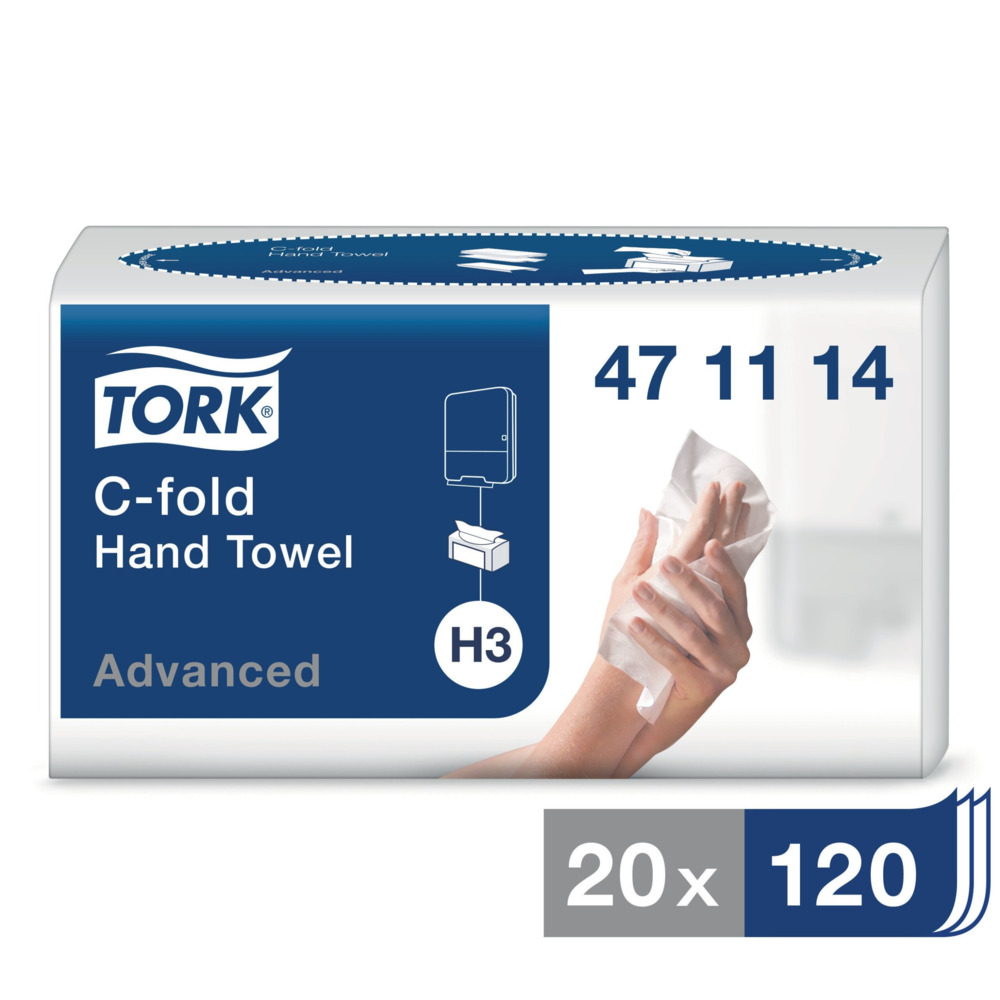 Tork H3 Advanced C-vikt 2 lager Handduk